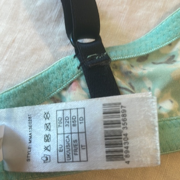 Floral print bra with lace trim - Picture 3 of 4